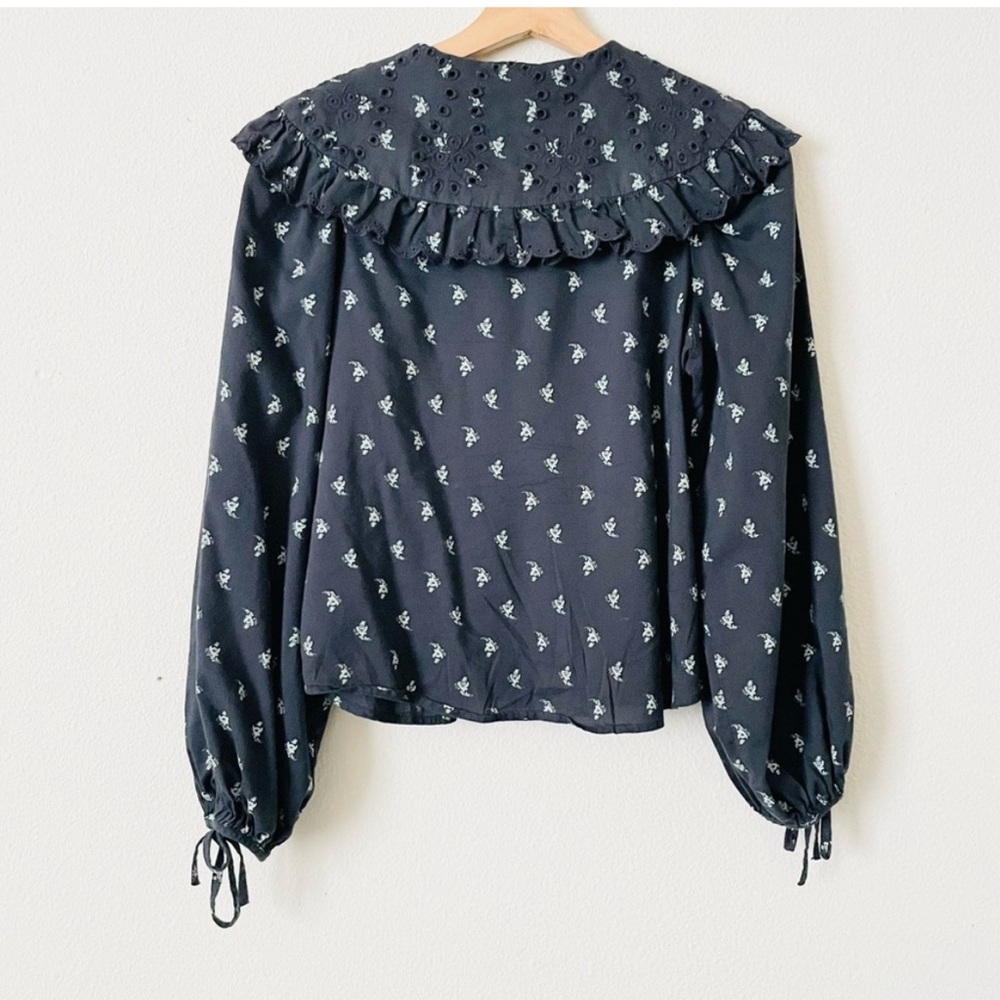 Universal Thread SMALL collared balloon sleeve bl… - image 5